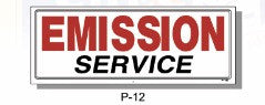 EMISSION SERVICE SIGN, P-12