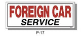 FOREIGN CAR SERVICE SIGN