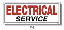 ELECTRICAL SERVICE SIGN, P-9