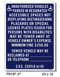 UNAUTHORIZED VEHICLES/NOT DISPLAYING LICENSE 