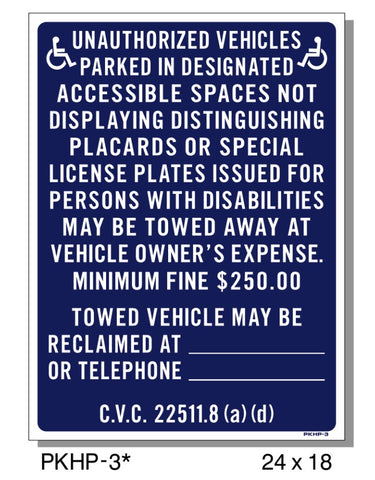 UNAUTHORIZED VEHICLES/NOT DISPLAYING LICENSE SIGN
