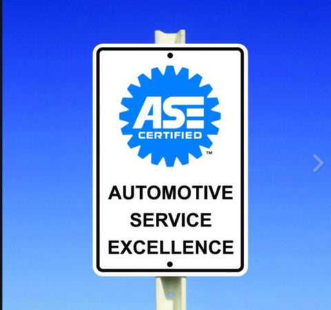 Automotive Service Excellence, ASE Sign, 8" X 12"
