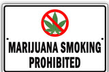 Marijuana Smoking Prohibited Warning Sign, 420 Signs