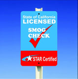 Star Certified Smog Check Sign