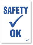 Safety OK Static Cling Sticker