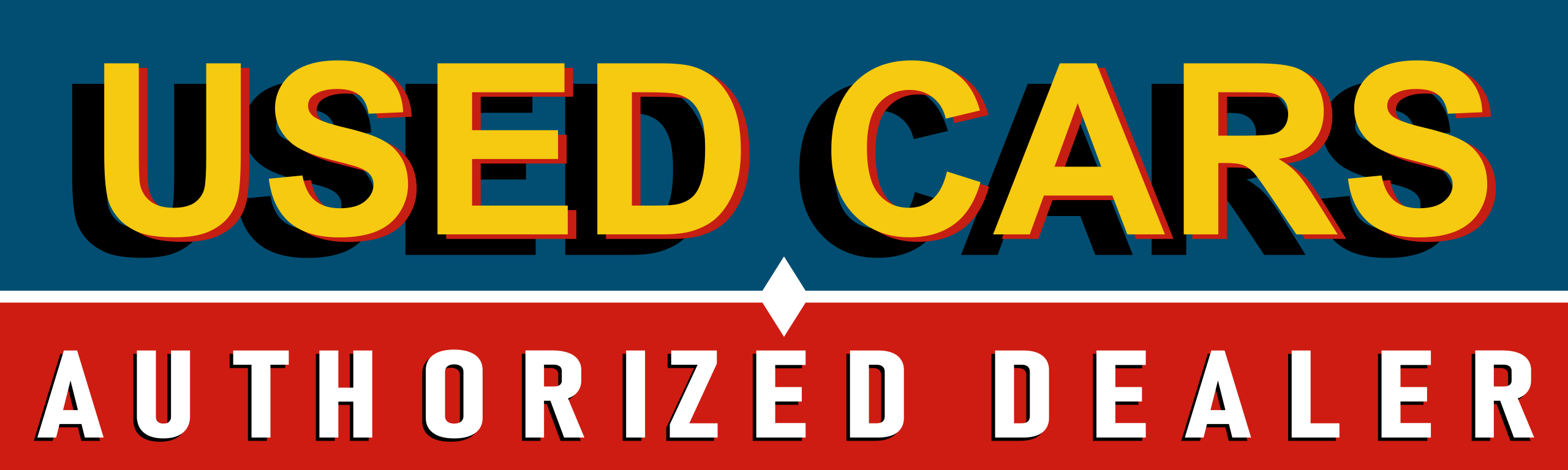 USED CARS AUTHORIZED DEALER BANNER 