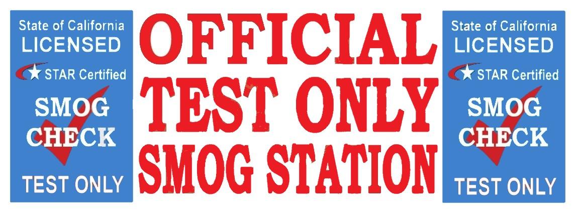 Official Test Only Station | Star Certified Blue Shield | Vinyl Banner
