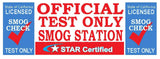Star Certified Official Smog Station Test Only | Vinyl Banner