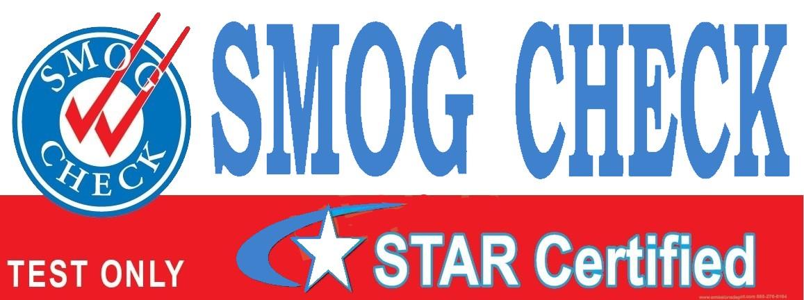 Test Only Sign Smog Check | Star Certified | Test Only | Vinyl Banner ...