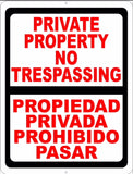 Bilingual Trespassers Will Be Prosecuted Sign
