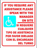 Bilingual Sign, Handicapped Assistance Available