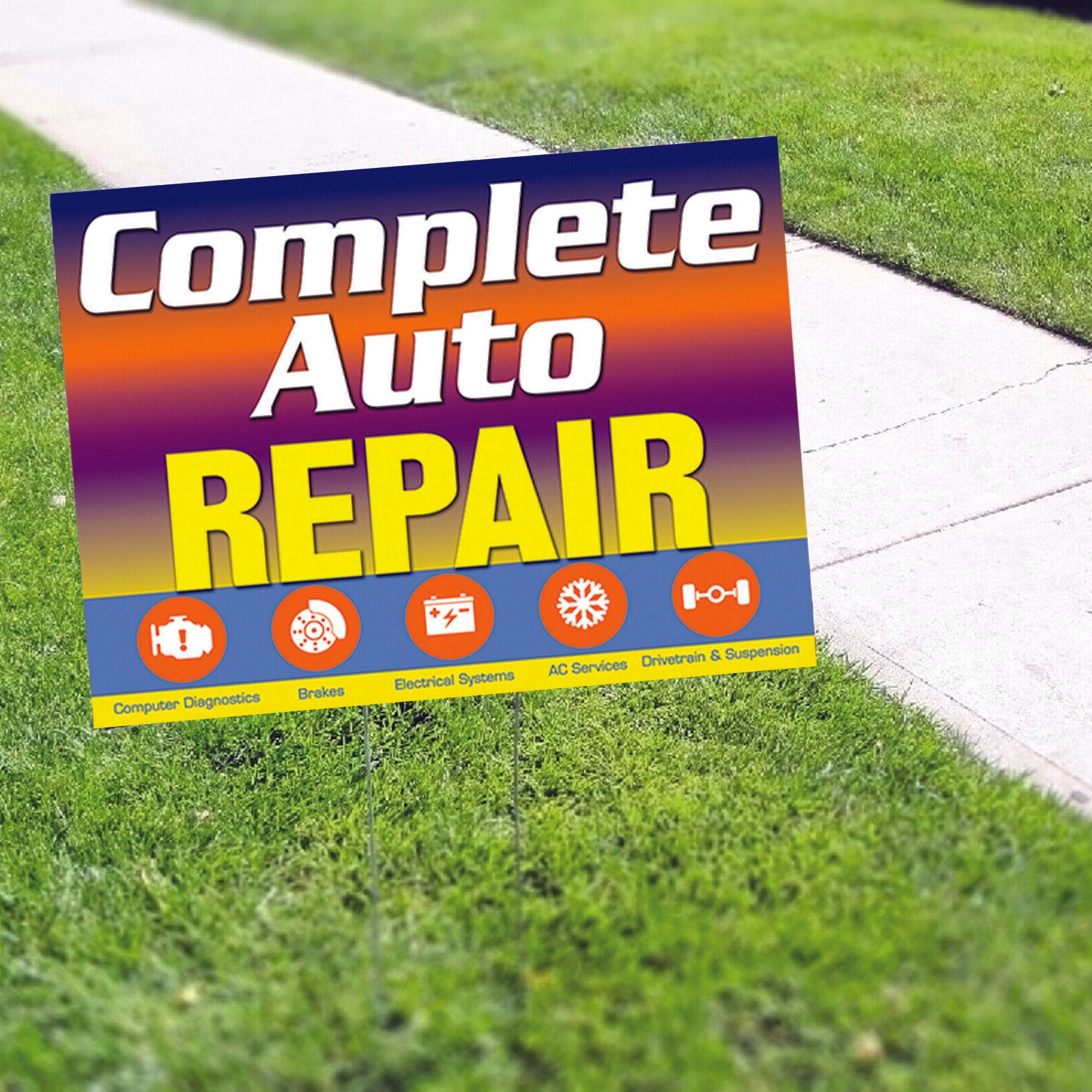Complete Auto Repair Yard Sign