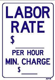 LABOR RATE SIGN, AP 6
