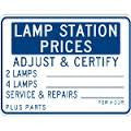 LAMP STATION PRICES SIGN