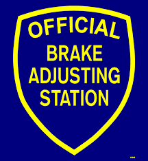 OFFICIAL BRAKE ADJUSTING STATION SIGN