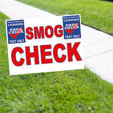 Test Only Sign Smog Check Licensed Test only Coroplast Yard Sign | Smogchecksupplies.com