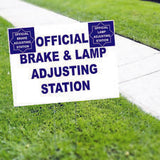 Official Brake & Lamp Adjusting Station Yard Sign