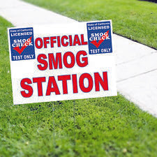 Official Smog Station Test Only Smog Check Coroplast Yard Sign