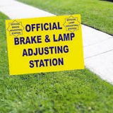  Official Brake & Lamp Adjusting Station Yard Sign