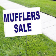 Mufflers Sale Yard Sign
