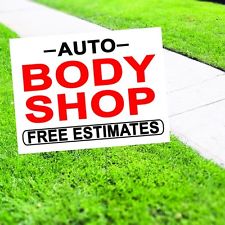 Auto Body Shop Free Estimates Yard Sign