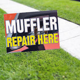 MUFFLER REPAIR HERE  Yard Sign CAR DEALERSHIP SIGNS