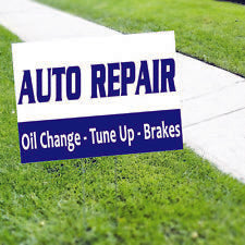  Auto Repair Oil Change Tune Up Brakes Yard Sign