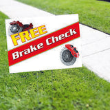 FREE BRAKE CHECK Yard Sign AUTO REPAIR SIGN SMOG SIGN