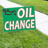 Oil Change Yard Sign