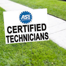 Ase Signs ASE Certified Technicians Yard Sign | Smogchecksupplies.com
