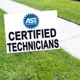 ASE Certified Technicians Vinyl Yard Sign