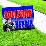 Collision Repair Auto Body Shop Yard Sign 
