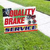 QUALITY BRAKE SERVICE Yard Sign AUTO REPAIR SIGN SMOG SIGN