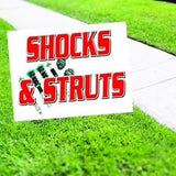 Shocks & Struts Auto Repair Yard Sign  