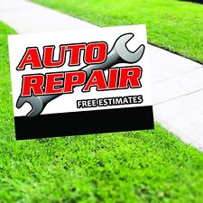 Auto Repair Business Yard Sign 