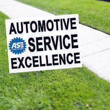 Automotive Service Excellence Technicians Yard Sign