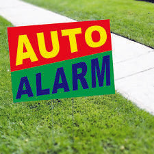 Auto Alarm Yard Sign
