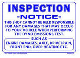 INSPECTION NOTICE SIGN, SMOG 18