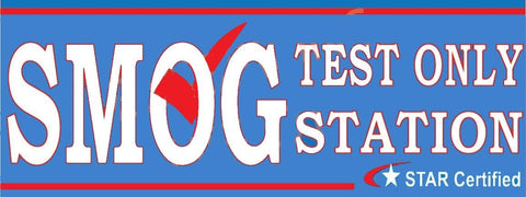 Smog Check | Star Certified | Test Only Station | Vinyl Banner