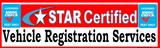 STAR CERTIFIED TEST ONLY VEHICLE REGISTRATION SERVICE BANNER