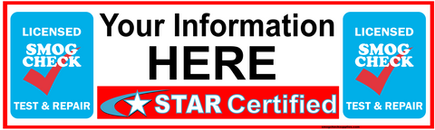 STAR CERTIFIED TEST & REPAIR YOUR INFORMATION HERE CUSTOM BANNER